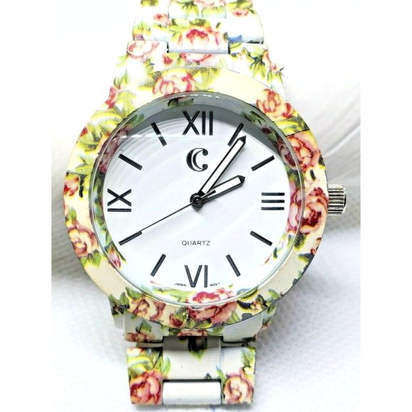 C Accessories - Quartz Floral Band C Japan Movement Vintage Watch